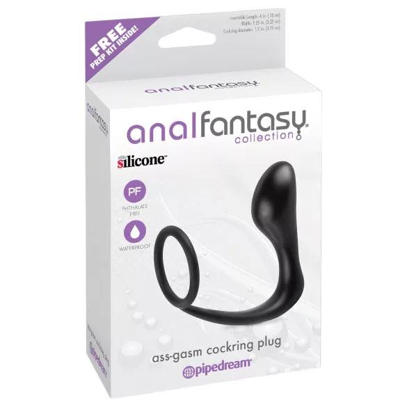 analfantasy - plug anal avec cockring - silicone noir