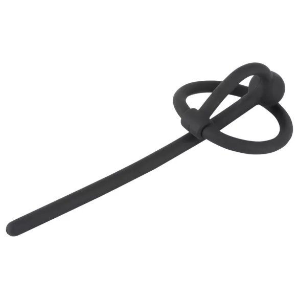 You2Toys - Plug pénien - anneau de gland en silicone avec dilatateur creux (noir)