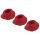 Ensemble de Sucettes de Rechange Rouge pour Womanizer Premium S (3 pièces)
