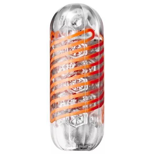 TENGA - masturbateur homme rotatif - texture Hexa - transparent