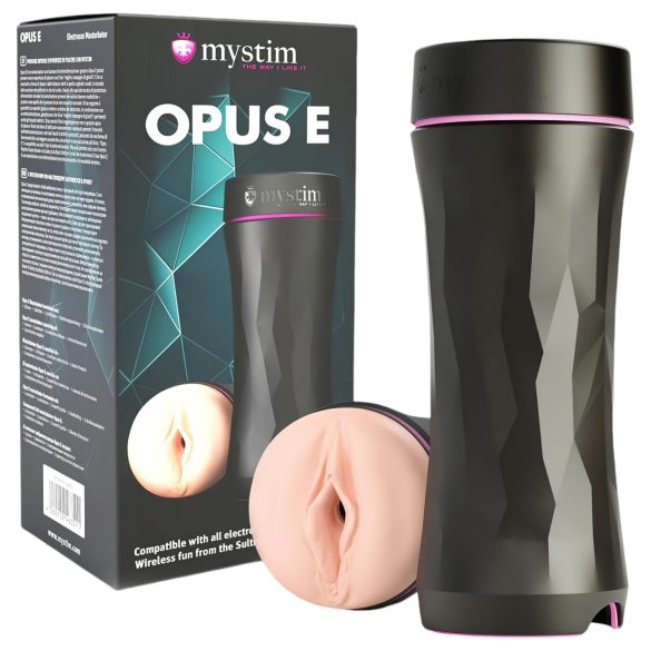 mystim Opus E Vagina - vagin élec. réaliste (naturel-noir)