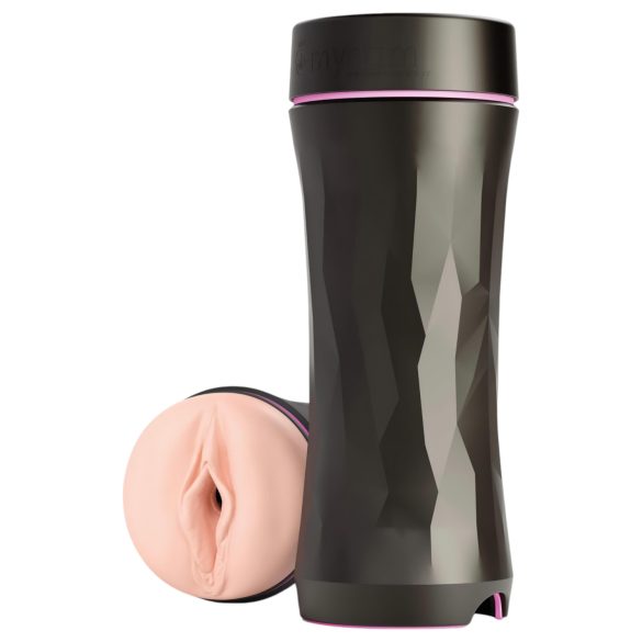 mystim - vagin artificiel électrique - effet réaliste - beige/noir