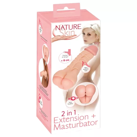 Nature Skin - vagin et gaine pénis 2 en 1 - couleur chair