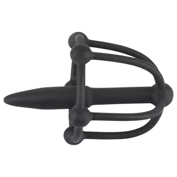 You2Toys - Plug pénien - cage en silicone pour gland avec dilatateur (noir)