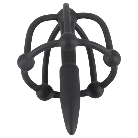 You2Toys - Plug pénien - cage en silicone pour gland avec dilatateur (noir)