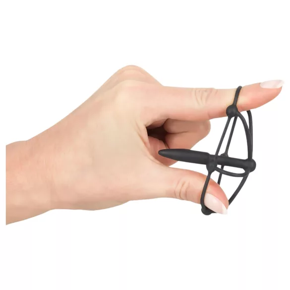 You2Toys - Plug pénien - cage en silicone pour gland avec dilatateur (noir)