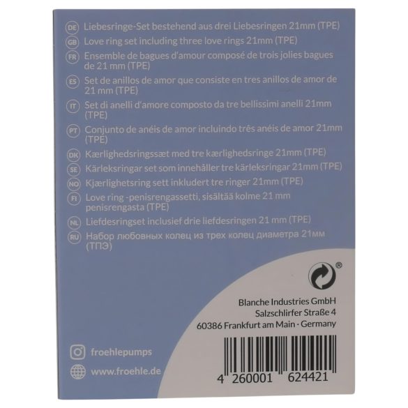 Fröhle - anneaux péniens médicaux - set de 3 - diamètre 2,1 cm