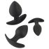 Black Velvet - kit silicone anal (3 pcs) - noir