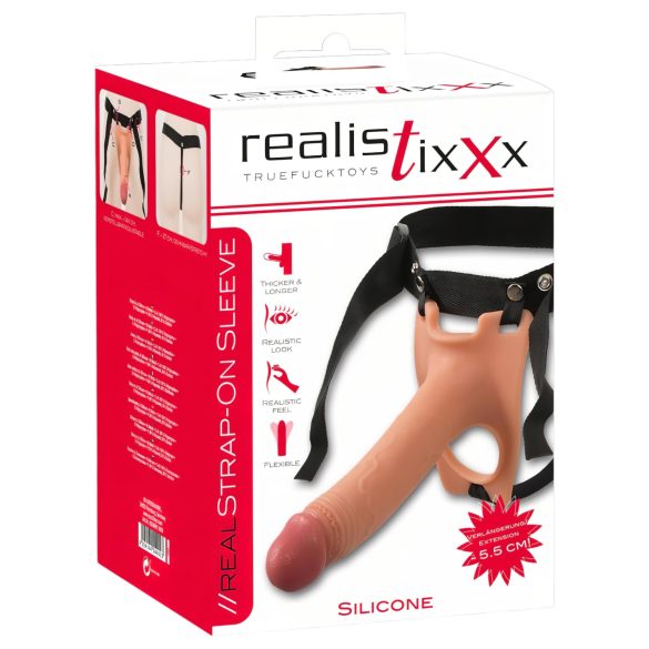 Realistixxx Strap-on - godemiché creux à fixer (naturel)