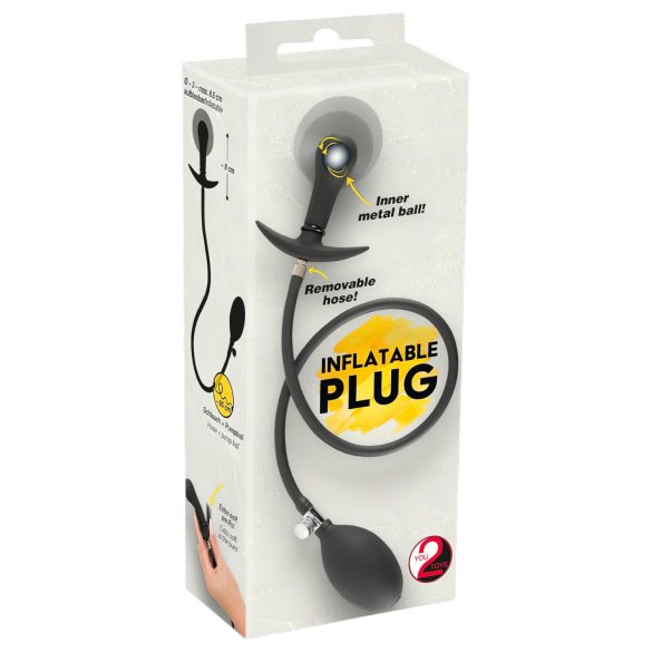 You2Toys - Plug anal à billes gonflable (noir)