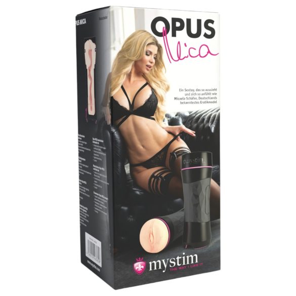 mystim OPUS Mica - Masturbateur réaliste en silicone (naturel-noir)