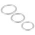 You2Toys - set anneaux pénis silicone métal argenté - 3 pièces