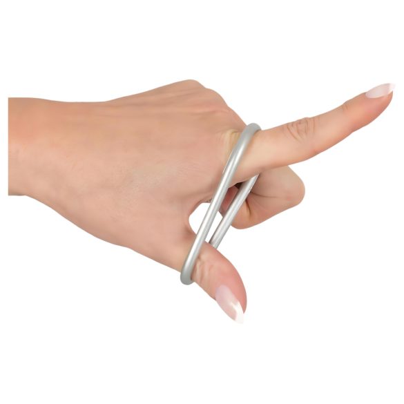 You2Toys - set anneaux pénis silicone métal argenté - 3 pièces