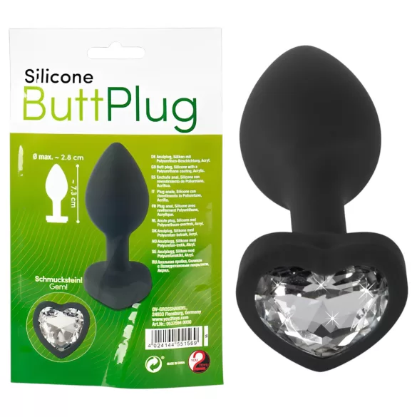 You2Toys - plug anal - bijou blanc - silicone noir