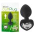 You2Toys Bouchon Anal - plug noir avec pierre blanche