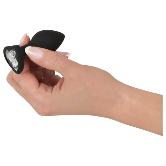 You2Toys - plug anal - bijou blanc - silicone noir