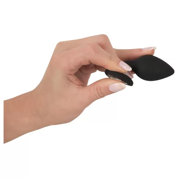 You2Toys - plug anal - bijou blanc - silicone noir