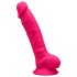 Silexd 7 - Dildo ventouse avec testicules 17,5cm (rose)