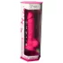 Silexd 7 - gode ceinturable à ventouse, à forme testicules - 17,5 cm (rose)