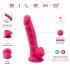 Silexd 7 - gode ceinturable à ventouse, à forme testicules - 17,5 cm (rose)