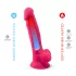 Silexd 7 - gode ceinturable à ventouse, à forme testicules - 17,5 cm (rose)