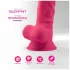 Silexd 7 - gode ceinturable à ventouse, à forme testicules - 17,5 cm (rose)