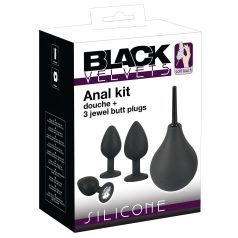 Plug anal Black Velvet (4 pcs) - noir