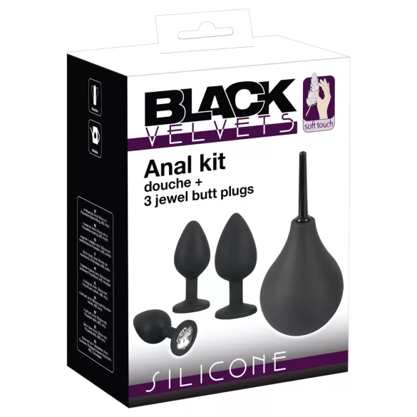 Black Velvets - set de plugs anaux (4 pièces, noir)