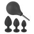 Plug anal Black Velvet (4 pcs) - noir