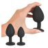 Plug anal Black Velvet (4 pcs) - noir