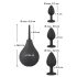Plug anal Black Velvet (4 pcs) - noir