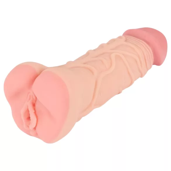 Nature Skin - vagin masturbateur et gaine pénis 2en1 - silicone chair