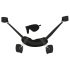 Bad Kitty - Menottes cou-poignets-chevilles (noires)