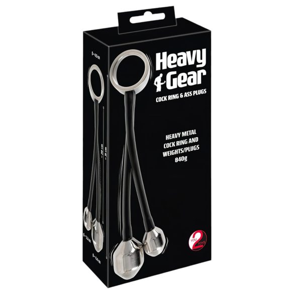 You2Toys Heavy Gear - Anneau Anale Pondéré (Noir)