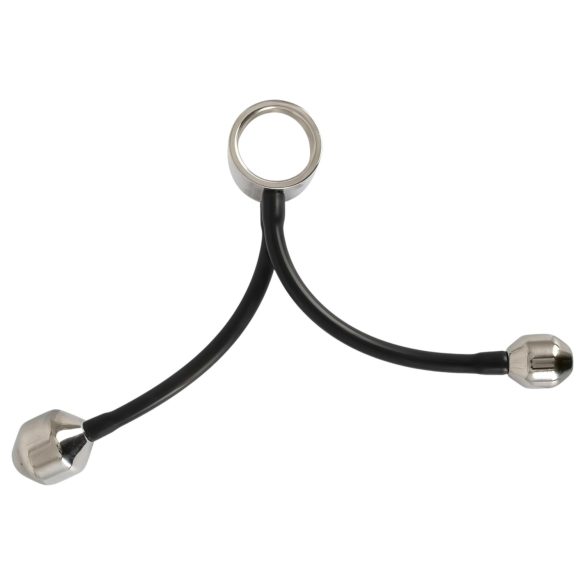 You2Toys - Cockring avec poids anal - silicone noir