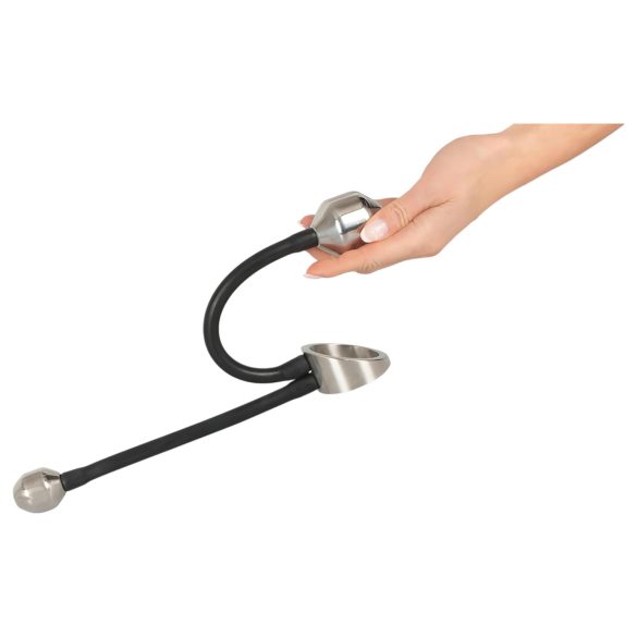 You2Toys - Cockring avec poids anal - silicone noir