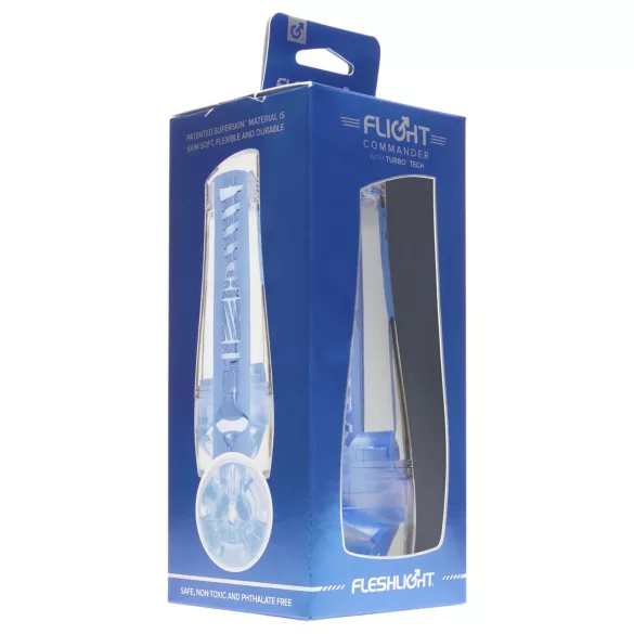Fleshlight Flight Commander - masturbateur compact à effet succion - bleu