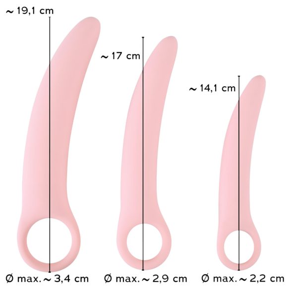 SMILE - Kit d'entraînement vaginal - 3 pièces - silicone rose
