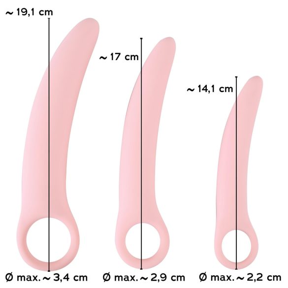 SMILE - Kit d'entraînement vaginal - 3 pièces - silicone rose