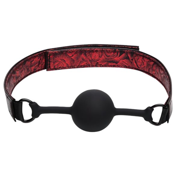 Fifty Shades of Grey - bâillon boule - cuir noir et rouge