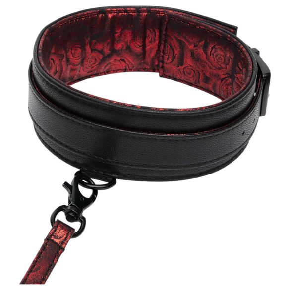 Fifty Shades of Grey - collier et laisse - simili cuir noir rouge