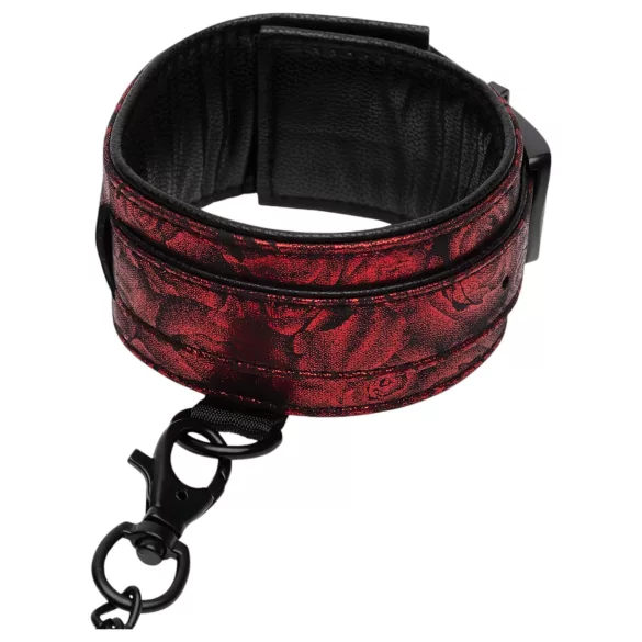 Fifty Shades of Grey - menottes de cheville réglables - cuir noir rouge