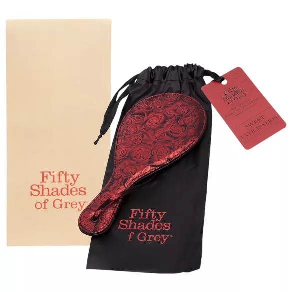 Fifty Shades of Grey - paddle fessée - cuir noir rouge