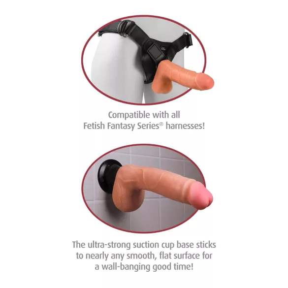 Real Feel Deluxe No.5 - gode réaliste avec testicules - vibrateur peau réaliste