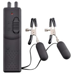 Fétiche - pinces vibrantes pour tétons (noir)