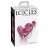 Icicles No. 75 - Plug anal en verre cœur (rose)