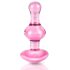 Icicles No. 75 - Plug anal en verre cœur (rose)