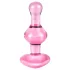 Icicles No. 75 - plug anal cœur - verre rose