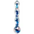 Icicles No. 08 - godemichet double ondulé - verre transparent bleu