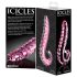 Icicles No. 24 - Gode en verre rose à texture nervurée